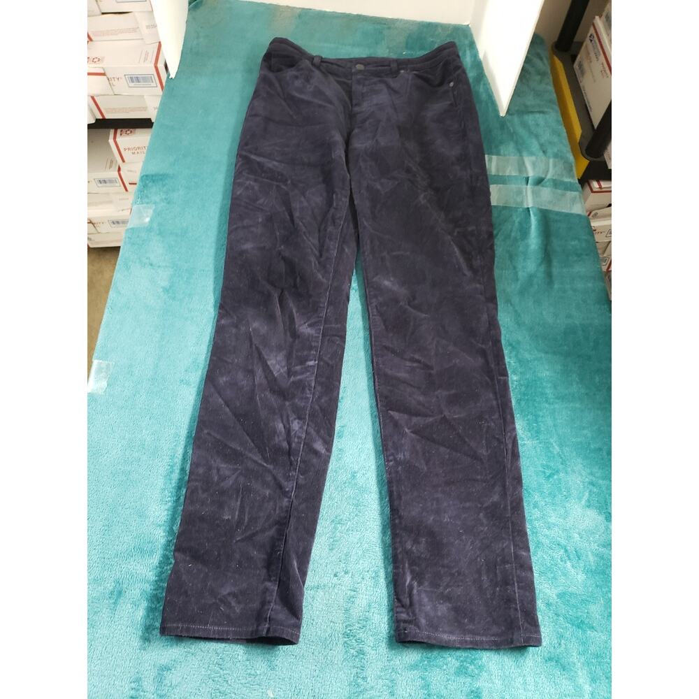 Talbots Jeans Size 4 Womens Black Corduroy Pants Mid Rise Ladies Straight